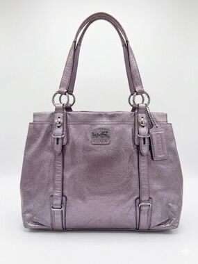 Coach Mia Metallic Lilac Patent Carryall Limited Edition